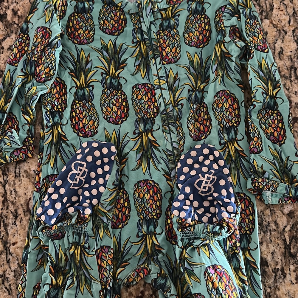 Pineapple Print Baby Onesie
